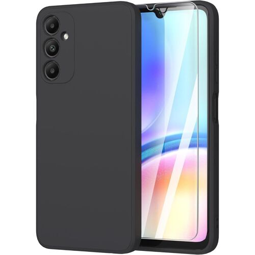 Coque Pour Samsung Galaxy A05s 4g Silicone Noir + Verre Trempe