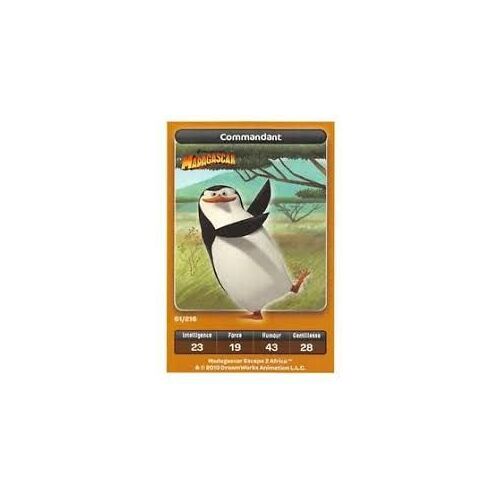 Image Vignette N°61 - Commandant - Madagascar - Carrefour - Dreamworks - 2010 - 8x5,5 Cm