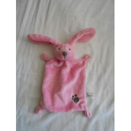 Doudou Plat Lapin Rose C&a Nicotoy Rose Empreinte De Patte Marron/Gris Jouet Bebe Naissance Peluche Éveil Enfant Blanket Comforter Soft Toys Simba