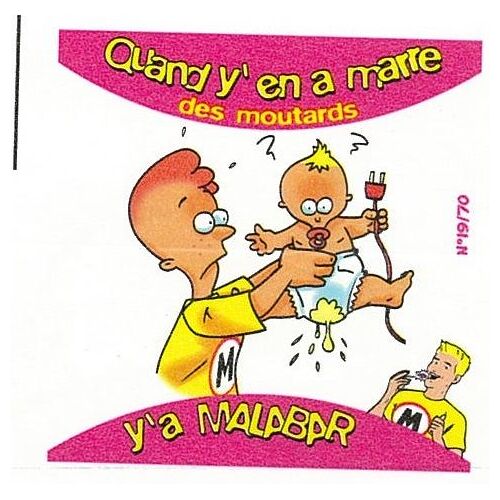 Image Vignette Bubble Gum Chewing Gum Malabar N°19 Quand Y'en A Marre Des Moutards - 2001 - 6x6,5 Cm