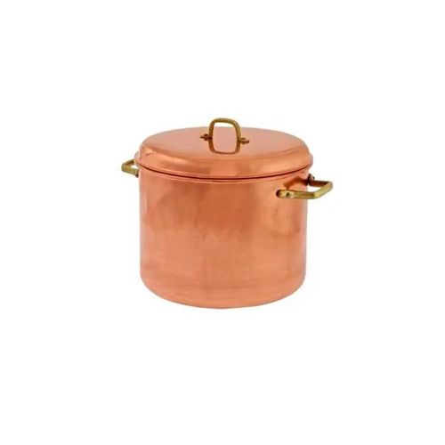 Casserole En Cuivre - Ich-Zapfe.De - 30 Cm - Anses En Laiton - Pour Cuisson De Calamars - Multi-Usages