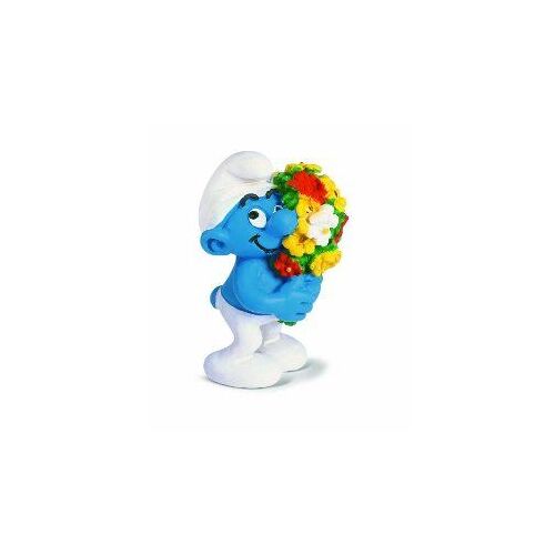 Schleich - 20469 - Figurine - Schtroumpf Au Bouquet De Fleurs