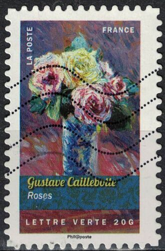France 2015 Oblitéré Used Bouquets De Fleurs Gustave Caillebotte Roses