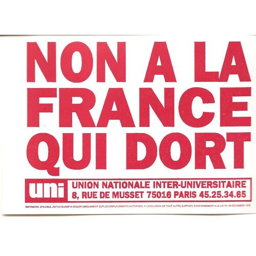 Non A La France Qui Dort