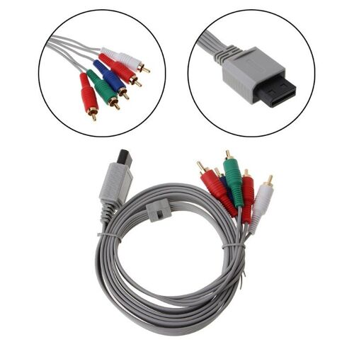 Câble adaptateur pour Console Nintendo Wii, 1.8m, 1080P HDTV AV Audio 5RCA