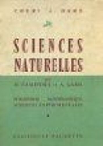 Cours A. Obré : Sciences Naturelles
