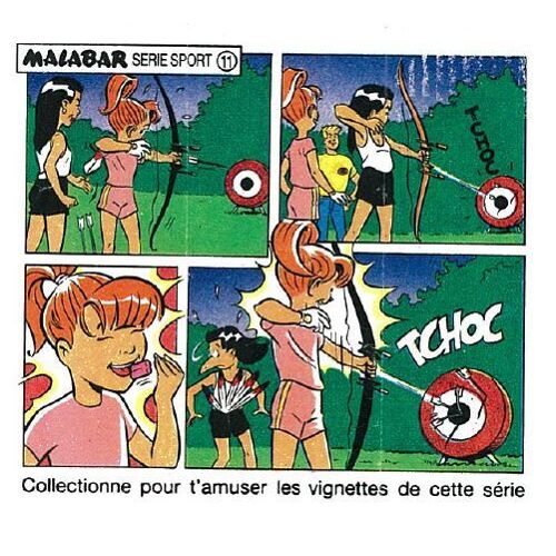 Image Vignette Bubble Gum Chewing Gum Malabar Série Sport N°11 - Dessin Pierre Tasso Artur Rainho - 1989 - 6x6,5 Cm