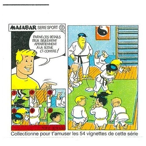 Image Vignette Bubble Gum Chewing Gum Malabar Série Sport N°17 - Dessin Pierre Tasso Artur Rainho - 1989 - 6x6,5 Cm