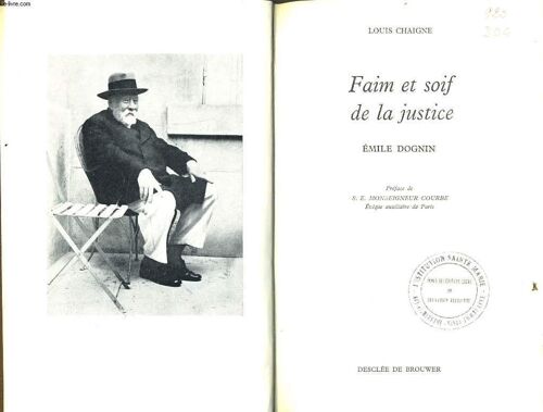 Faim Et Soif De La Justice Emile Dognin