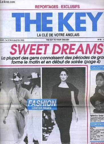 Reportage Exclusifs The Key Bimensuel N°49 (Sans Les Cassettes) : Sweet Dreams - Calcutta : Splendour Under Tollygunge - Off Key By Martin La Monica : Latest U.S. Slang