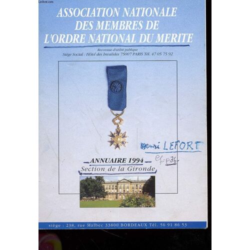 Annuaire 1994 - Section De La Gironde