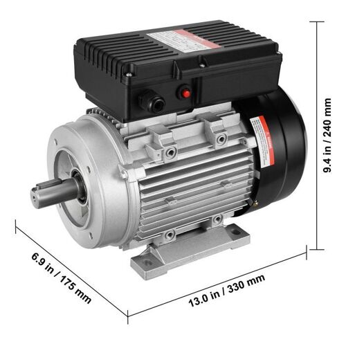 Moteur Electrique-Vevor-1,1 Kw-1400 Tr/Min-Ca 220-240 V-7,1a-Cadre 90s-B34-Arbre À Clavette 24 Mm-Rotation Cw/Ccw-Machines Agricoles