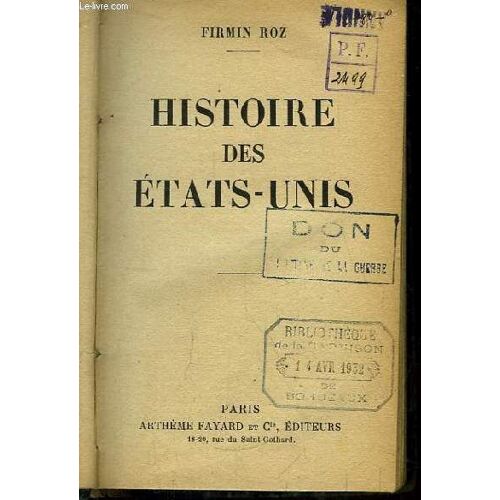 Histoire Des Etats-Unis.