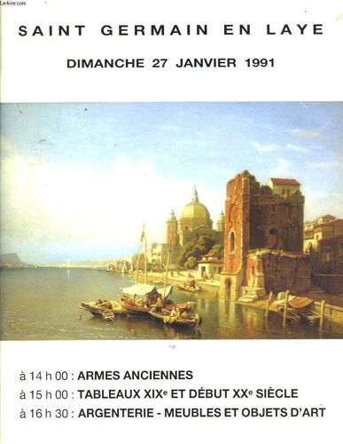 Catalogue De Vente Aux Enchères. Saint-Germain En Laye.