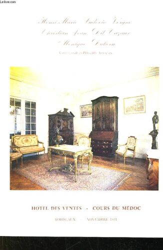 Catalogues De Vente Aux Enchères Publiques Du 26 Novembre 1981