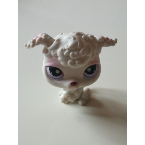Petshop Lps #101 Hasbro Caniche Blanc Yeux Violet