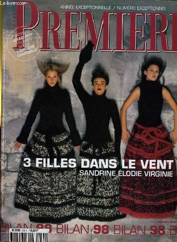 Premiere N° 262 - Bilan 98 - 3 Filles Dans Le Vent, Sandrine Kiberlain, Elodie Bouchez Et Virginie Ledoyen