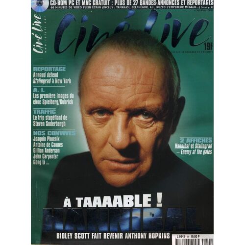Cine Live - N° 44 - Hannibal - Ridley Scoot Fait Revenir Anthony Hopkins