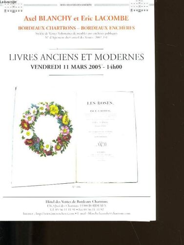Catalogue De Livres.