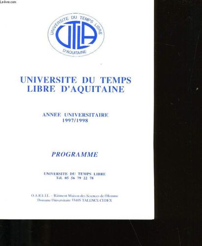 Universite Du Temps Libre D'aquitaine.