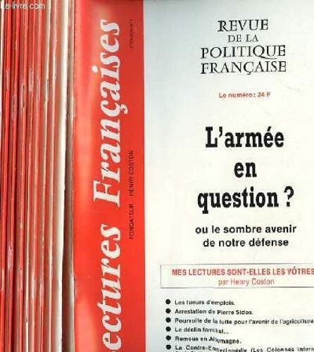 Lectures Francaises - Revue De La Politique Francaise Du Numero 441 Au Numero 452 - 38° Annee