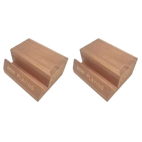 2x Support Pour Disque Cd Supports De Table En Bois Vinyle Albums Musique Lp Affichage Album Deskop Rack