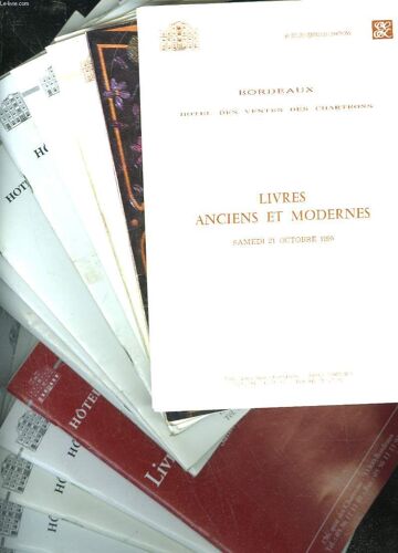 1 Lot De 14 Catalogues : Bordeaux Chartrons - Bordeaux Encheres