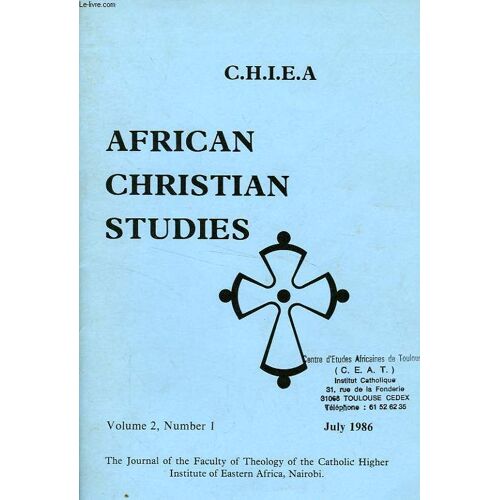 Chiea, African Christian Studies, Vol. 2, N° 1, July 1986