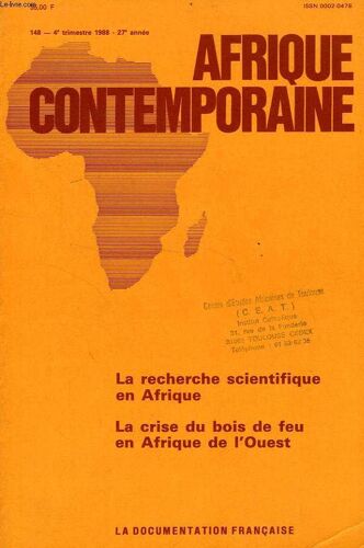 Afrique Contemporaine, N° 148, 4e Trim. 1988
