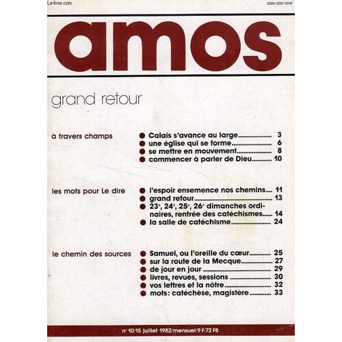 Amos, N° 10, Juillet 1982, Grand Retour