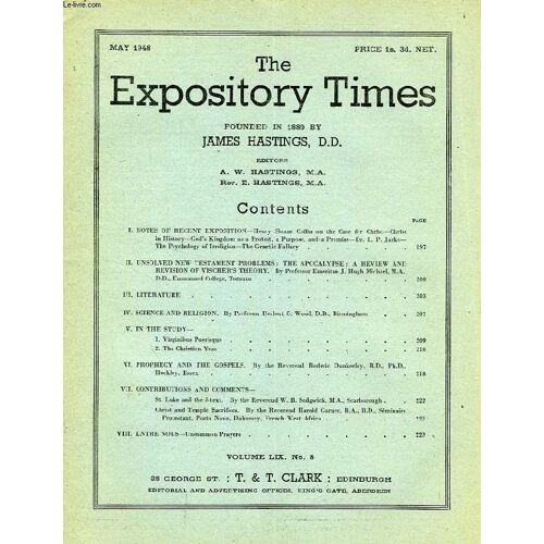 The Expository Times, May 1948