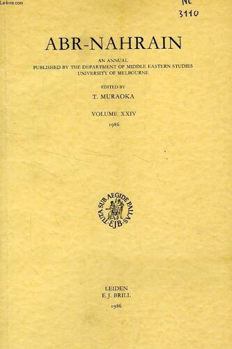 Abr-Nahrain, Vol. Xxiv, 1986
