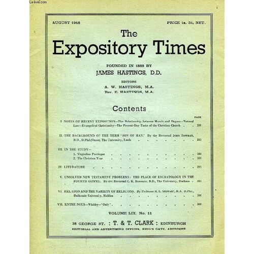 The Expository Times, August 1948