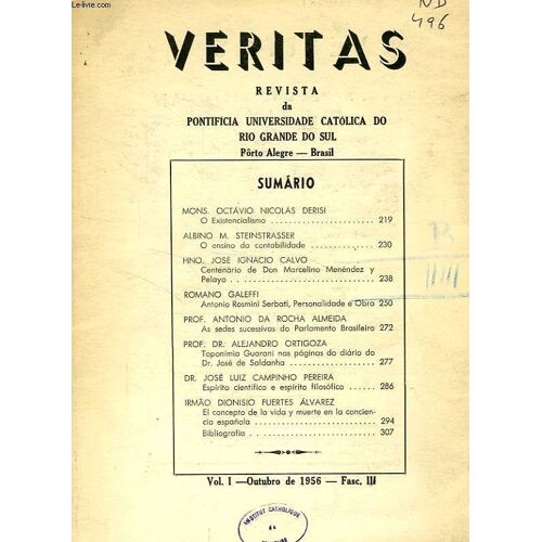 Veritas, Vol. I, Fasc. Iii, Out. 1956