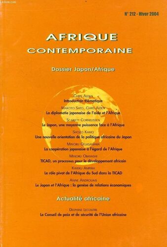 Afrique Contemporaine, N° 212, Hiver 2004