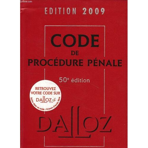Code De Procedure Penale, 2009