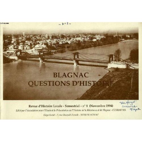Blagnac, Questions D'histoire, N° 8, Nov. 1994