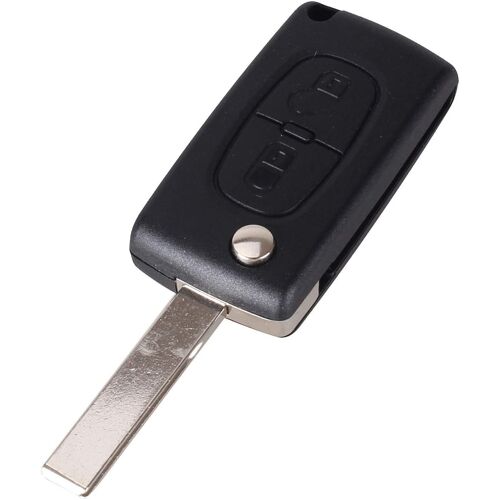 Coque Cle 2 Boutons Pour Citroen C2 C3 C4 C5 C6 C8 Xsara Picasso Hu83 C0536 Pile Coque Et Lame Avec Raynure