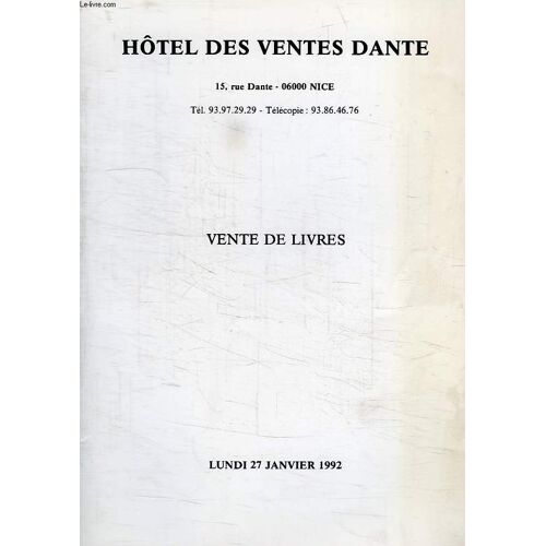 Hotel Des Ventes Dante, Vente De Livres