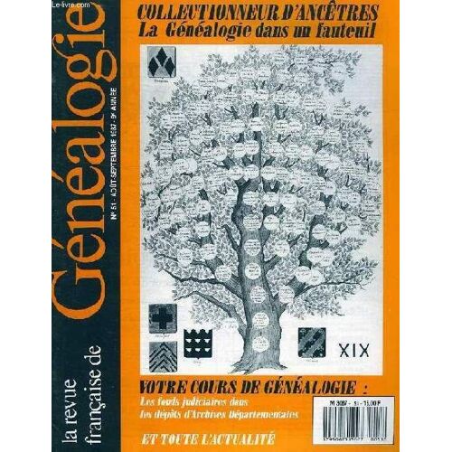 La Revue Francaise De Genealogie, N° 51, Aout-Sept 1987