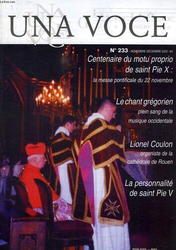 Una Voce, N° 233, Nov.-Dec. 2003