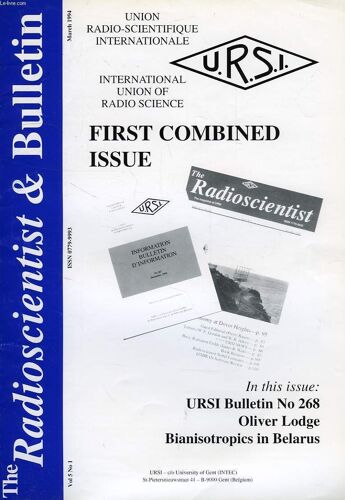 Ursi, The Radioscientist & Bulletin, Vol. 5, N° 1, March 1994