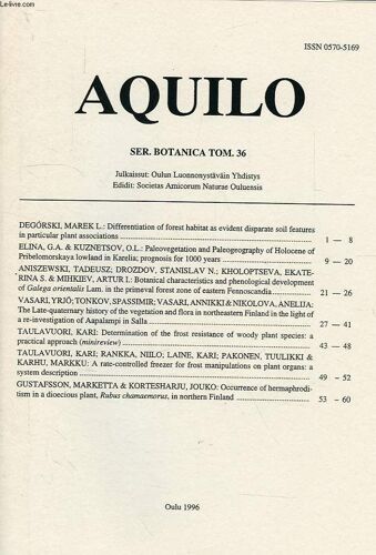 Aquilo, Ser. Botanica Tom. 36, 1996