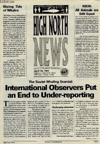 High North News, Bulletin On The Marine Mammal Issue, N° 7, April 10, 1994