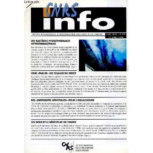 Cnrs Info, N° 303, Avril 1995