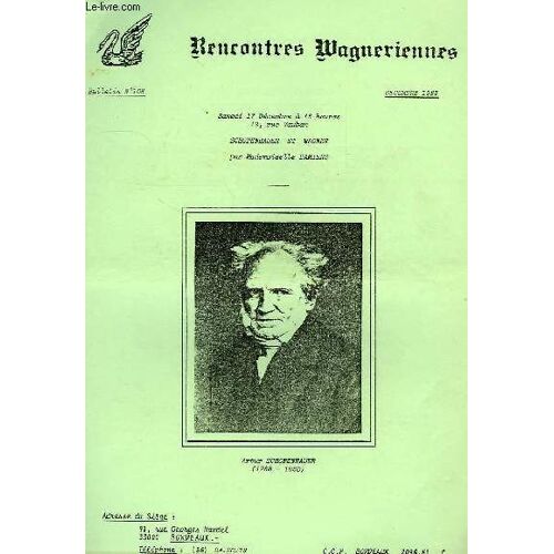 Rencontres Wagneriennes, Bulletin N° 106, Dec. 1983