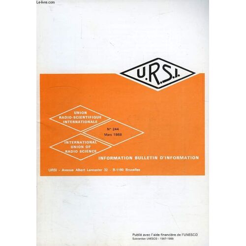 Ursi, Information Bulletin, N° 244, Mars 1988