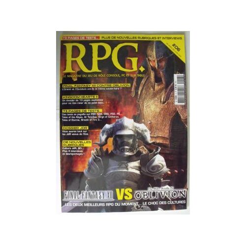Rpg N°6. Le Magazine Du Jeu De Rôle Console, Pc Et Table