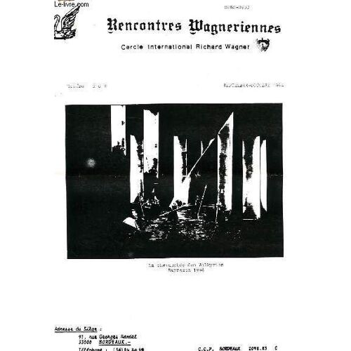 Rencontres Wagneriennes, Bulletin N° 209, Sept.-Oct. 1994