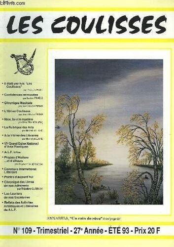 Les Coulisses, N° 109, 27e Annee, Ete 1993